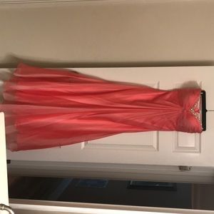 Coral prom dress, worn once!!!